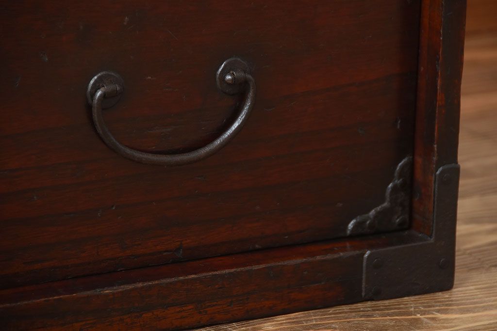 アンティーク家具　古民具・骨董　江戸時代　木の質感が味わい深い小箪笥