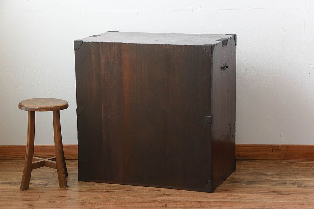 アンティーク家具　古民具・骨董　江戸時代　木の質感が味わい深い小箪笥