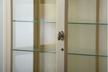 アンティーク家具　アンティーク　おしゃれなペイントガラスケース(ケビント)