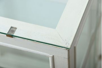 アンティーク家具　アンティークペイント　脚付き!小ぶりなガラスケース