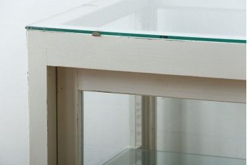 アンティーク家具　アンティークペイント　脚付き!小ぶりなガラスケース