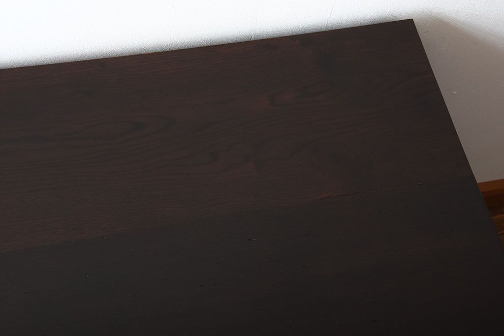 アンティーク家具　和製アンティーク　高級品!古いナラ材の両袖机(デスク)