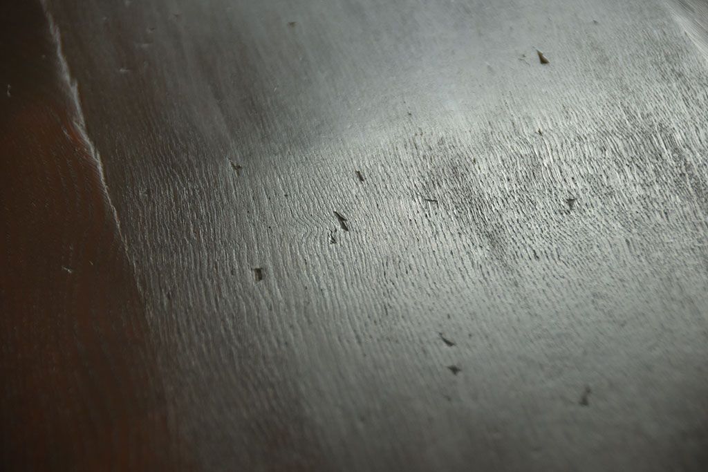 アンティーク家具　和製アンティーク　高級品!古いナラ材の両袖机(デスク)