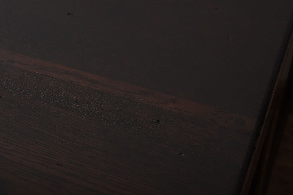 アンティーク家具　和製アンティーク　高級品!古いナラ材の両袖机(デスク)