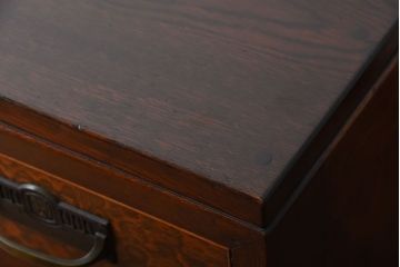 アンティーク家具　和製アンティーク　高級品!古いナラ材の両袖机(デスク)