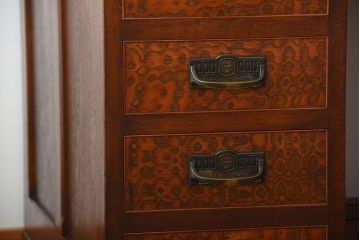 アンティーク家具　和製アンティーク　高級品!古いナラ材の両袖机(デスク)