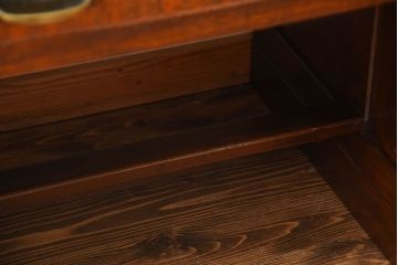 アンティーク家具　和製アンティーク　高級品!古いナラ材の両袖机(デスク)