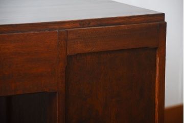 アンティーク家具　和製アンティーク　高級品!古いナラ材の両袖机(デスク)