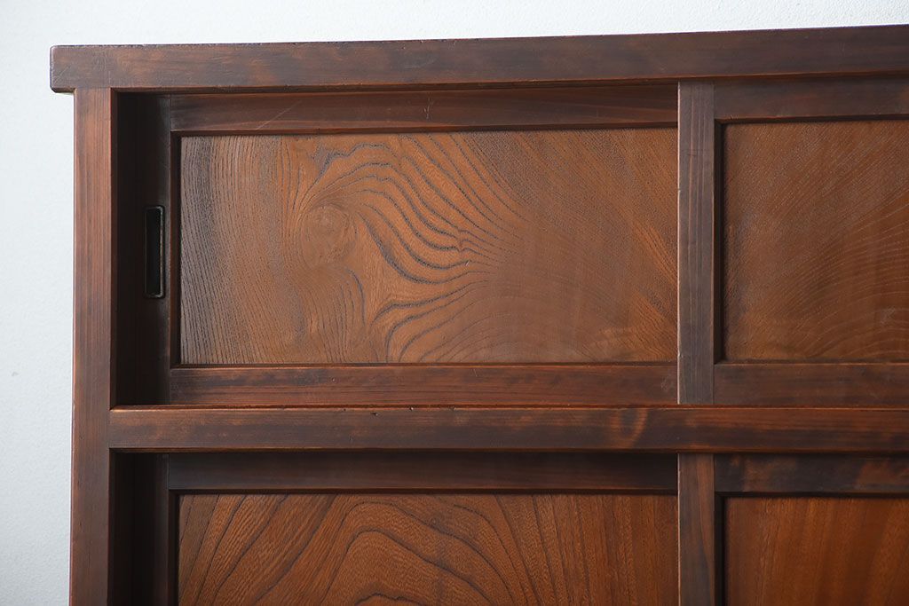 古民具・骨董　美品!上品なアンティーク重ね水屋箪笥