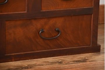 古民具・骨董　美品!上品なアンティーク重ね水屋箪笥