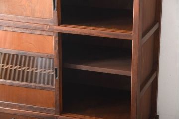 古民具・骨董　美品!上品なアンティーク重ね水屋箪笥