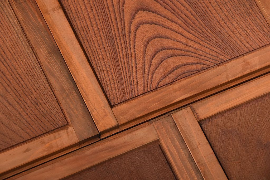 古民具・骨董　美品!上品なアンティーク重ね水屋箪笥