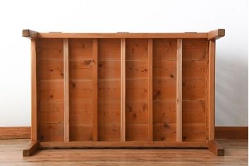 アンティーク家具　和製アンティーク　古い木製の木味の良いベビーベッド(ベンチ・ソファ)