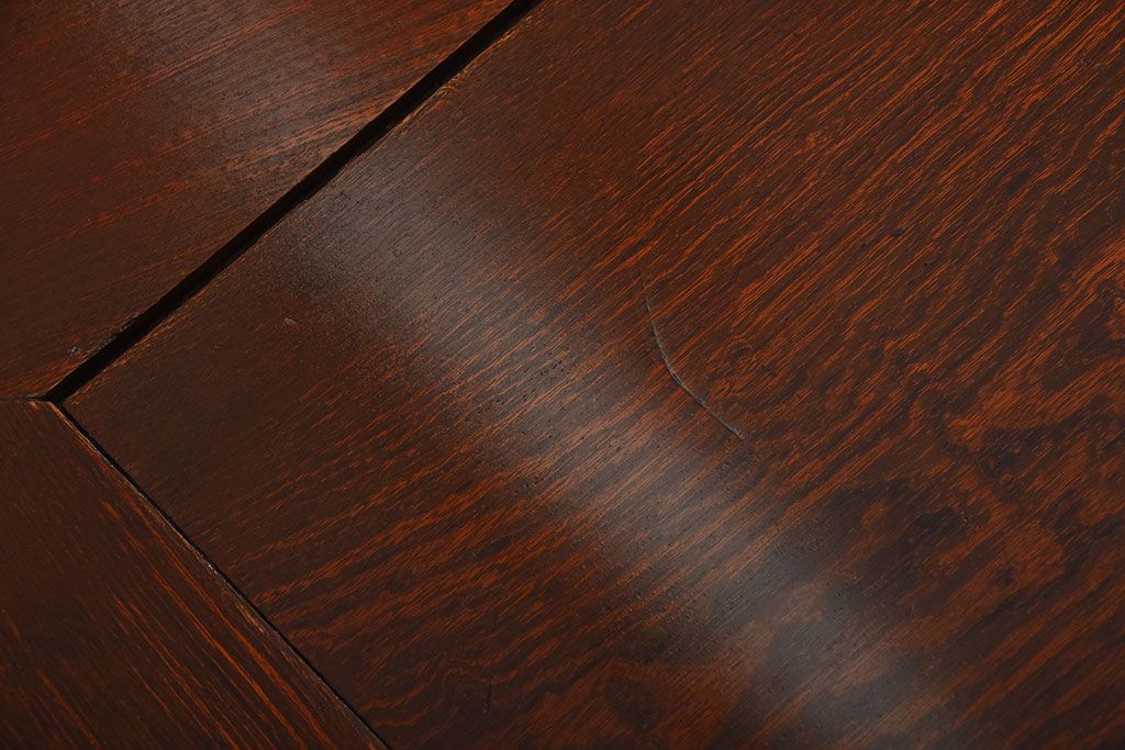 アンティーク家具　古民具・骨董　総欅材!天板の杢目が素晴らしいアンティーク最高級座卓