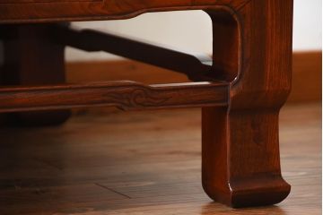 アンティーク家具　古民具・骨董　総欅材!天板の杢目が素晴らしいアンティーク最高級座卓