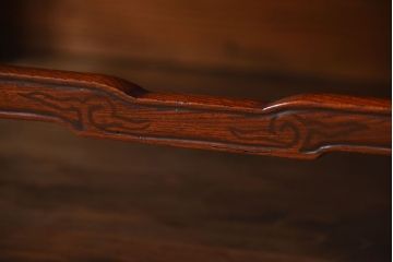 アンティーク家具　古民具・骨董　総欅材!天板の杢目が素晴らしいアンティーク最高級座卓