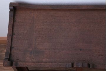 アンティーク家具　古民具・骨董　古い栓材の小ぶりな高級アンティーク収納棚(2)