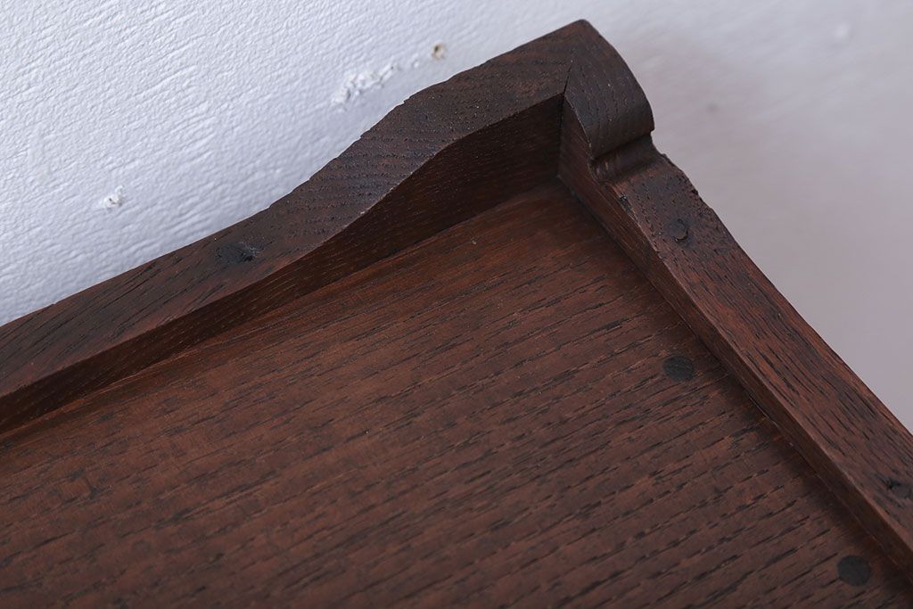 アンティーク家具　古民具・骨董　古い栓材の小ぶりな高級アンティーク収納棚(2)