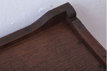 アンティーク家具　古民具・骨董　古い栓材の小ぶりな高級アンティーク収納棚(2)