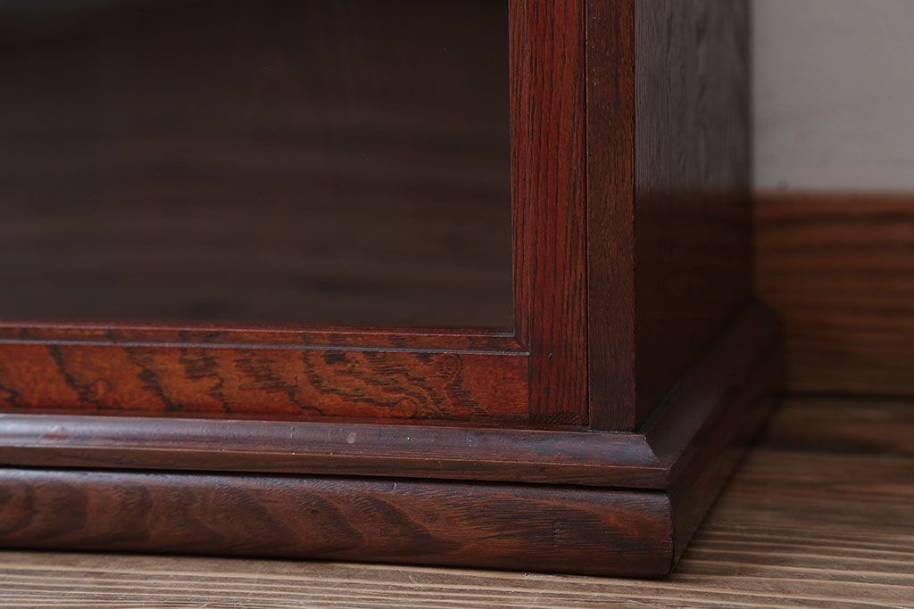 アンティーク家具　古民具・骨董　古い栓材の小ぶりな高級アンティーク収納棚(2)