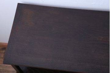 アンティーク家具　古民具・骨董　高級品!古い栗材の和風な引き戸付き飾り棚