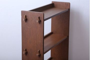 レトロ家具　昭和レトロ　シンプルでおしゃれな楔(くさび)式本棚