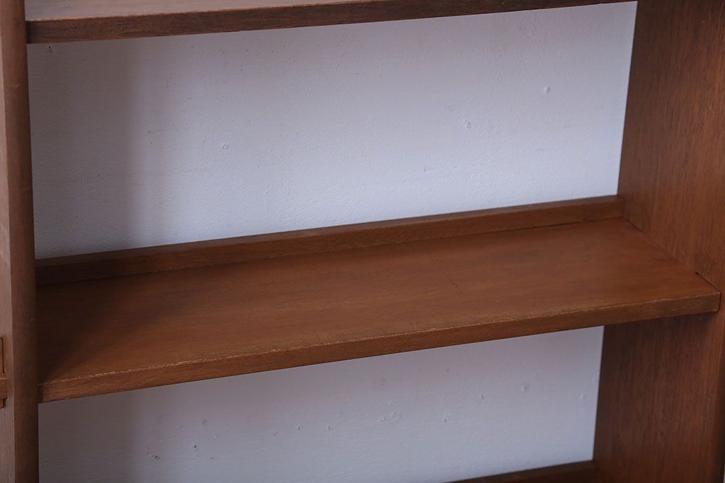 レトロ家具　昭和レトロ　シンプルでおしゃれな楔(くさび)式本棚