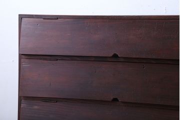 アンティーク家具　アンティーク　古い木製のパタパタ収納棚(下駄箱)