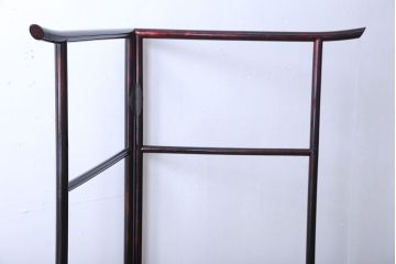アンティーク雑貨　古民具・骨董　和モダンスタイル!鶴の屏風衣桁