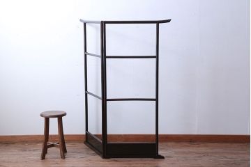 アンティーク雑貨　古民具・骨董　和モダンスタイル!鶴の屏風衣桁