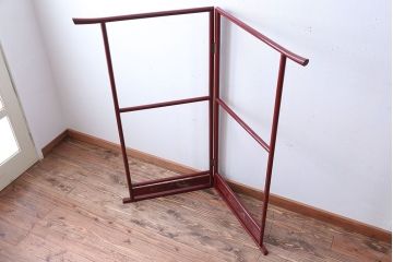 アンティーク雑貨　古民具・骨董　和モダンスタイル!鶴の屏風衣桁(2)