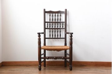 中古　松本民芸家具　21型スピンドルアームチェア(定価14万円)