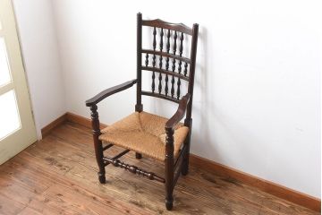 中古　松本民芸家具　21型スピンドルアームチェア(定価14万円)