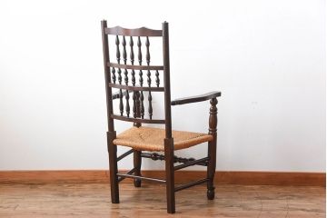 中古　松本民芸家具　21型スピンドルアームチェア(定価14万円)