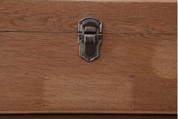 アンティーク雑貨　昭和レトロ　ナラ材の小さなアンティーク木箱