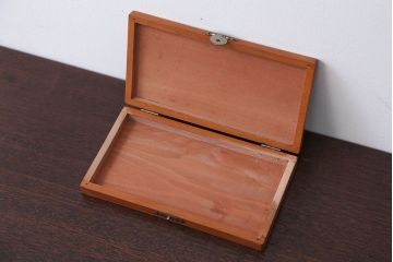 アンティーク雑貨　昭和レトロ　古い木のとっても小さな木箱(筆箱)