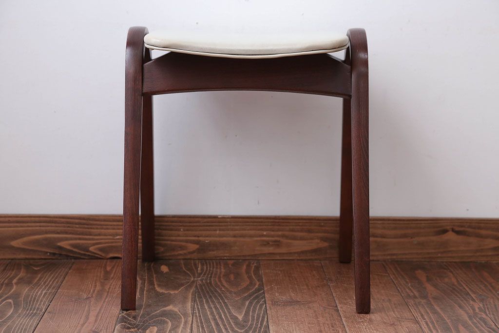 中古　秋田木工のおしゃれな曲げ木スツール(スタッキングスツール)(2)