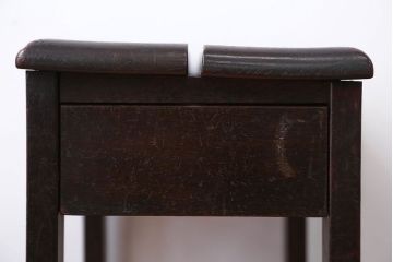 アンティーク家具　和製アンティーク　古いナラ材の引き出し付きスツール