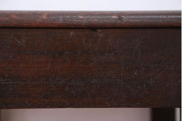 アンティーク家具　和製アンティーク　古いナラ材の引き出し付きスツール