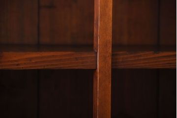 アンティーク家具　大正ロマン　とても大きな古い木製のオープンラック重ね飾り棚