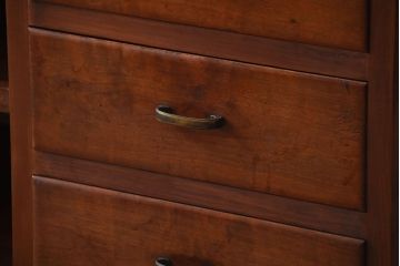 アンティーク家具　大正ロマン　とても大きな古い木製のオープンラック重ね飾り棚