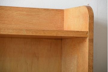 レトロ家具　昭和レトロ　厚手の古いナラ材が使用された大きな本棚