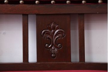 アンティーク家具　大正ロマン　高級品!古いナラ材の希少なアームチェア(1)