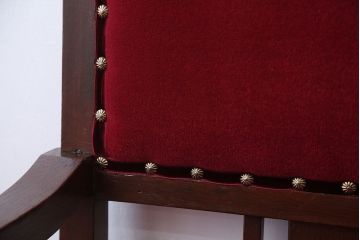 アンティーク家具　 大正ロマン　高級品!古いナラ材の希少なアームチェア(2)