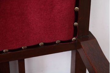 アンティーク家具　 大正ロマン　高級品!古いナラ材の希少なアームチェア(2)