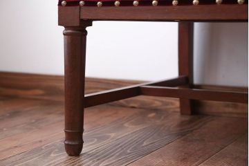 アンティーク家具　 大正ロマン　高級品!古いナラ材の希少なアームチェア(2)