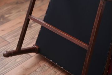 アンティーク家具　 大正ロマン　高級品!古いナラ材の希少なアームチェア(2)