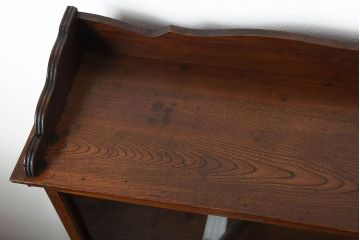 アンティーク家具　大正ロマン　高級品!古い木製の薄型コレクションケース