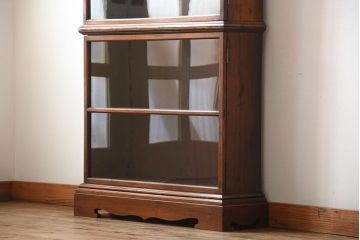アンティーク家具　大正ロマン　高級品!古い木製の薄型コレクションケース
