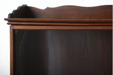 アンティーク家具　大正ロマン　高級品!古い木製の薄型コレクションケース